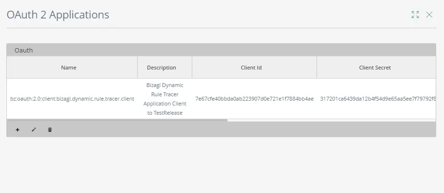 OAuth 2.0 keys for the DRT
