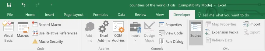 Excel_Developertab